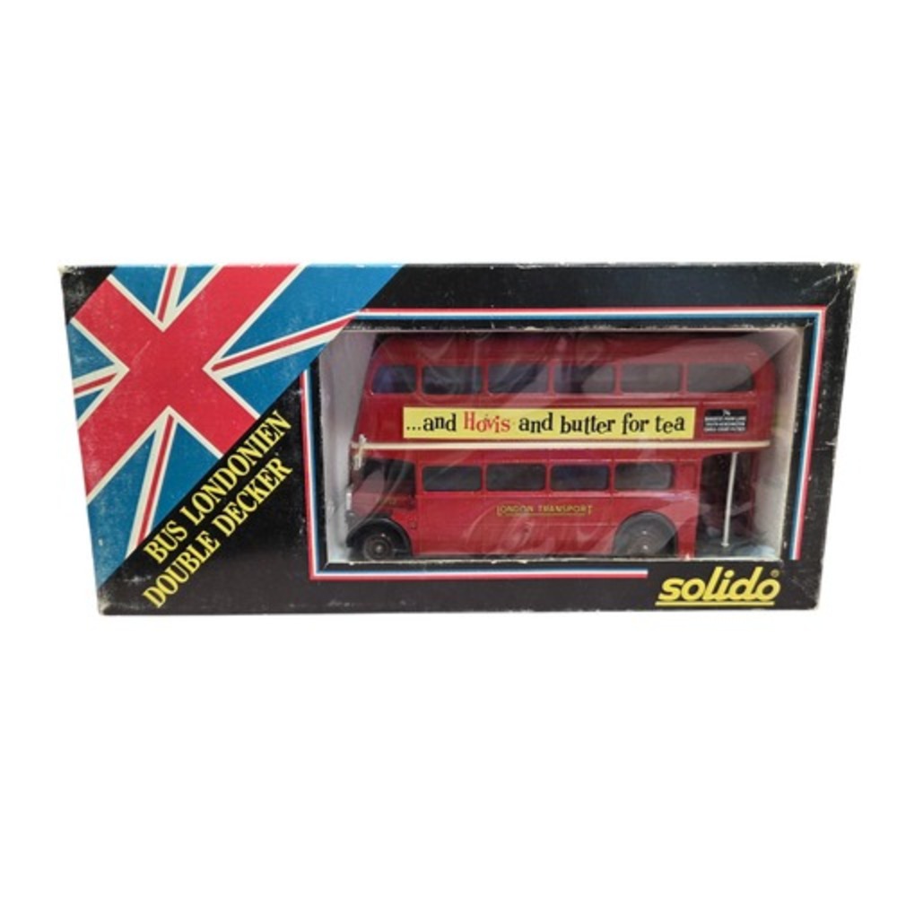 Solido And Hovis And Butter For Tea Double Decker Red Bus 1:50 Scale 4404